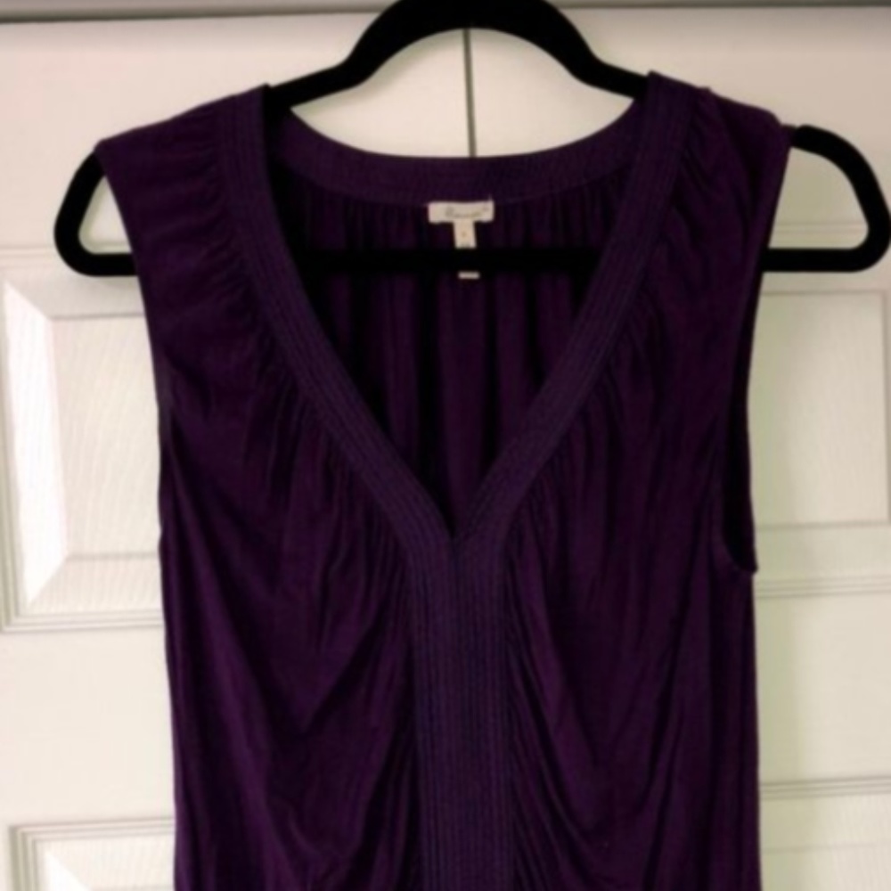 Flounce Purple Sleeveless Top Size L
